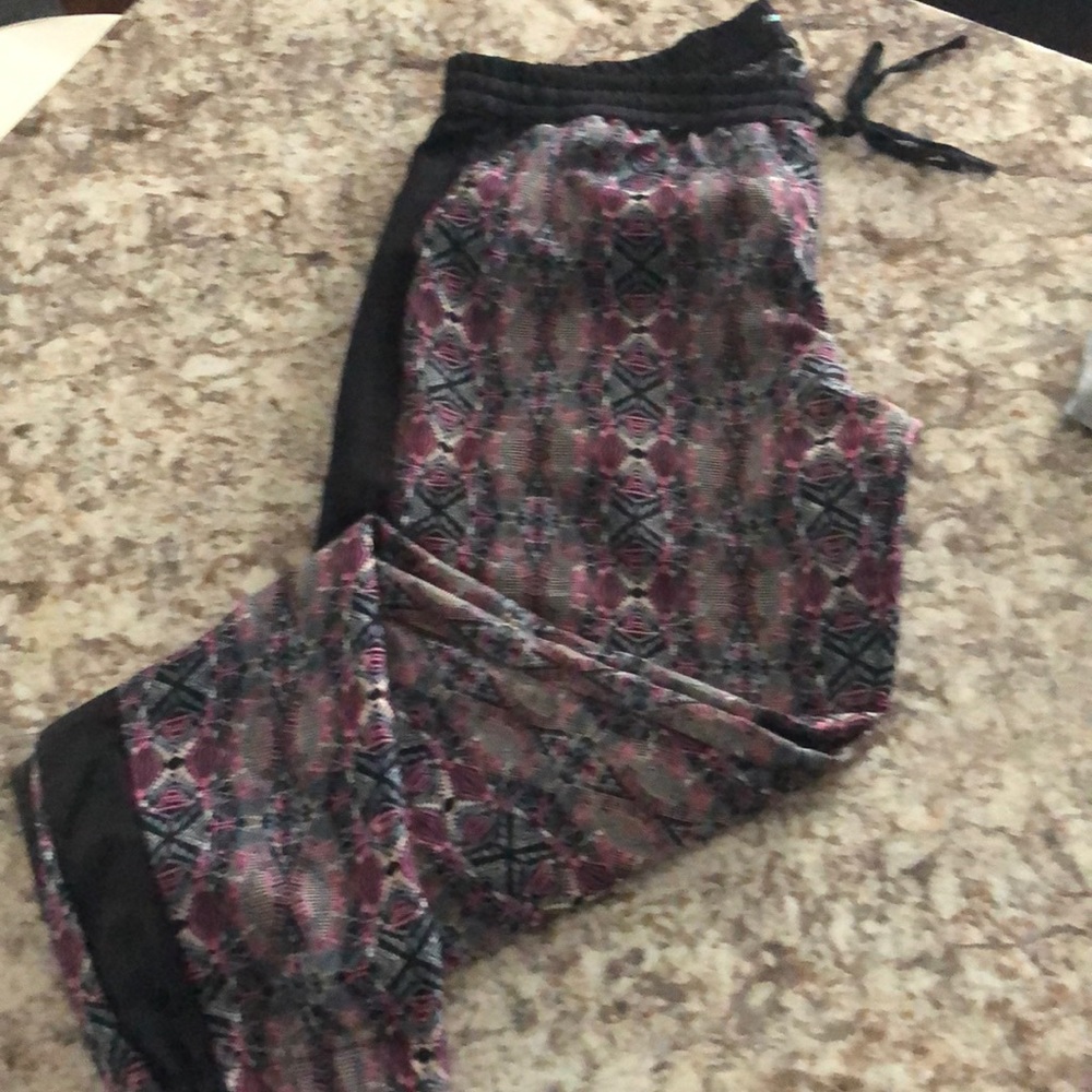 Silky drawstring pants